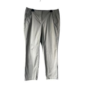 J. Jill Pants Size 8P Casual Stretch Chino Kacki color Straight Leg Mid Rise